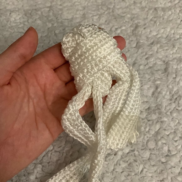 White / Pearly Colored Mini Crochet and Sequin Bag - Picture 8 of 15